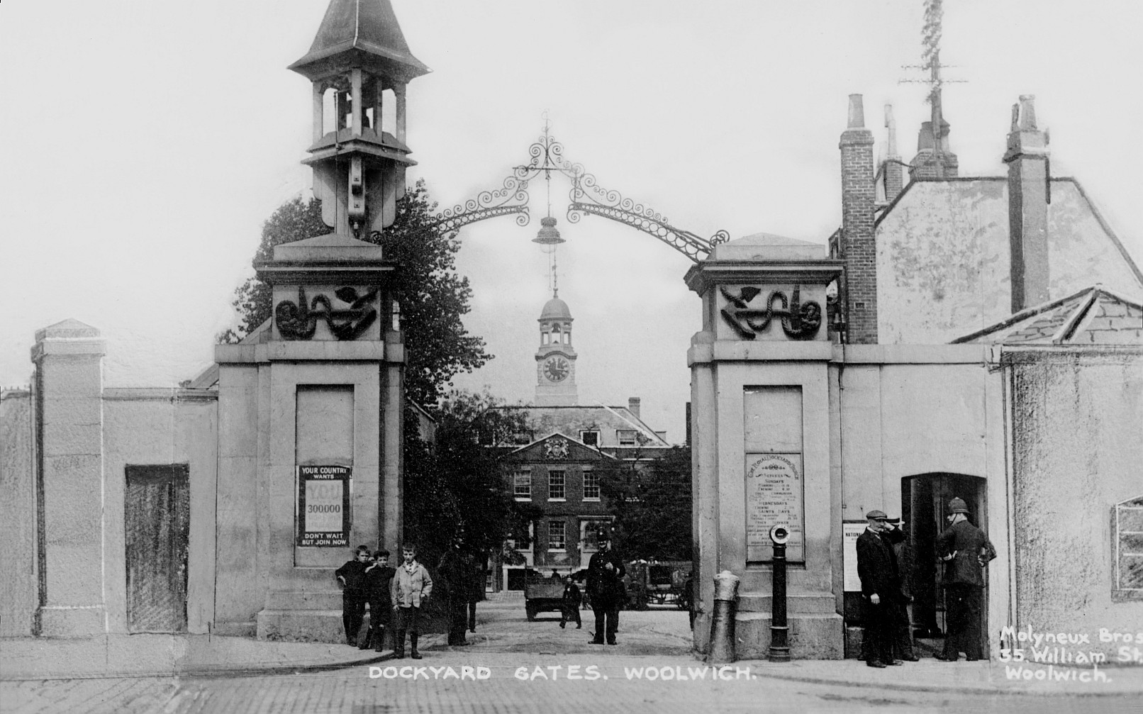 Woolwich,policeman,gates,children